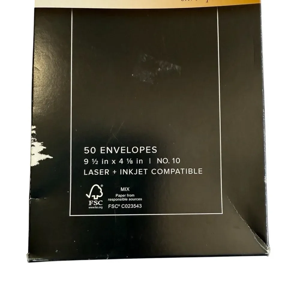 Southworth Business Envelopes White 24 lb 25% Cotton 50 Count Sealed Box New